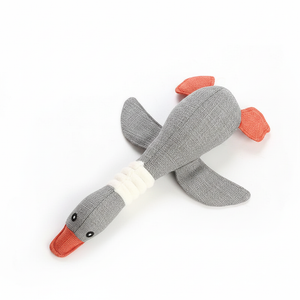 Peluche oie Ca-Car pour chien, coloris gris