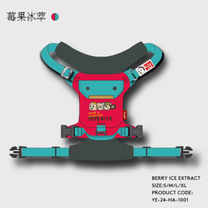 Harnais gilet pour chien, détail d'une couleur pastel