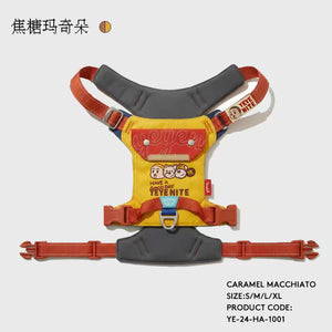 Harnais gilet coloré pour petit chien, vue produit